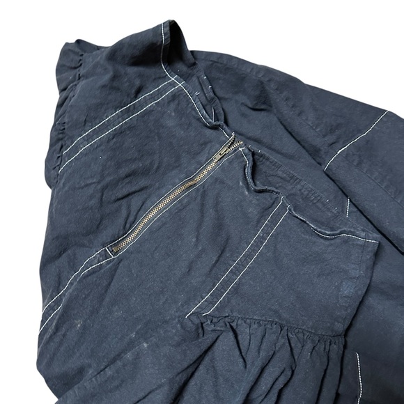 Women’s Y2K Anthropology Black Contrast Stitch Cottage Elongated Skirt Size M - Picture 8 of 8